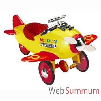 Porteur avion à pédales rouge et jaune licence noddy AF-009