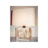 moyenne lampe rectangle nautile nacre abat jour rectangle beige 126 2