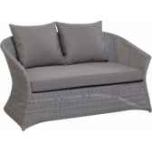 canape 2 places zenith resine galet avec coussin tissus gris kok 852 2h