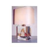 petite lampe rectangle thonier tr 19 deux mats abat jour rectangle beige 114