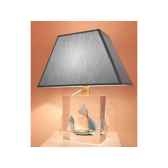 petite lampe trapeze thonier gx bleu abat jour trapeze bleu azur 118 1