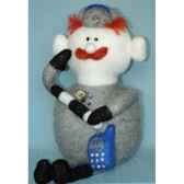 peluche personnage tricot homme telephone
