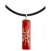 bcommeb pendentif rectangle avec tour de cou en neoprene cre49 w