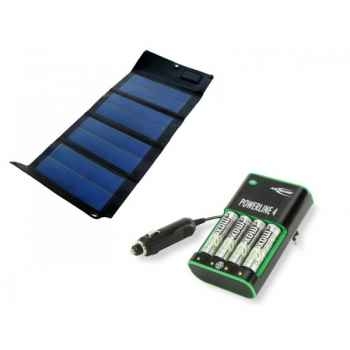 Kit solaire power4 + chargeur aa/aaa KIT4PL4
