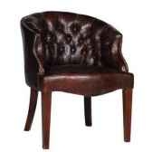 chaise bosun en cuir couleur cigare h 830 x 660 x 720 arteinmotion sed bos0011