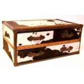 table basse stonyhurts en cuir natureblanc et brun avec 3 tiroirs h 450 x 1010 x 600 arteinmotion tav sto0023