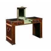 table dressing en cuir couleur cigare h 760 x 1200 x 440 arteinmotion tav dre0001