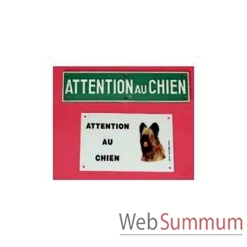Plaque\"attention au chien\" p.m. Sellerie Canine Vendéenne 27102