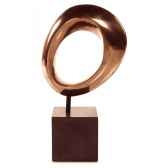 sculpture modele hoop table sculpture w box pedestasurface bronze nouveau et fer bs1711nb iro