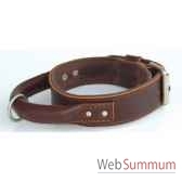 collier inter cuir dble cuir 43mm l60 65cm poignee ronde sellerie canine vendeenne 83610