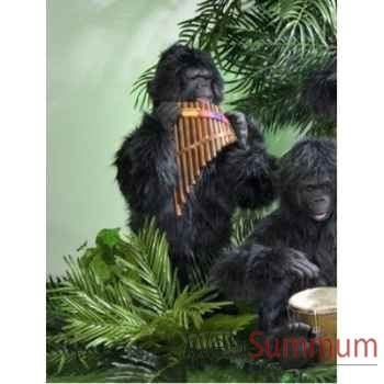 Automate - gorille jouant de la flûte de pan Automate Décoration Noël 297