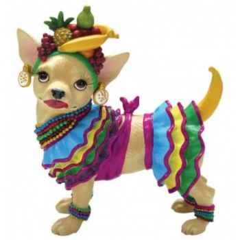 Figurine Chien Chihuahua Chi Chi Ecossaise 13387