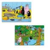 puzzles 2 x 24 pcs les animaux du monde barbapapa vilac 5859