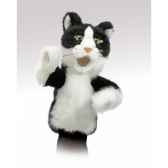 marionnette peluche chat noir blanc tom folkmanis 2916