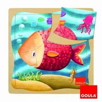 Puzzle poisson 5 pcs Goula -53096