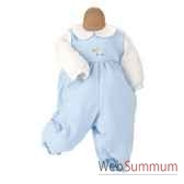 kathe kruse vetement grenouillere bleu pour poupee bebe de 28 a 33 cm 33874