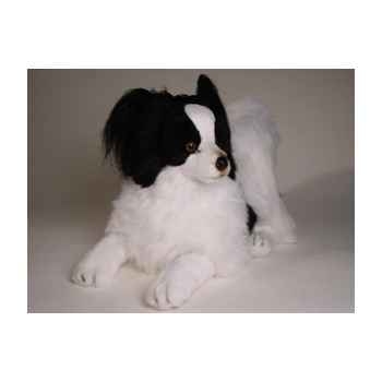 Peluche allongée epagneul papillon 50 cm Piutre -1287