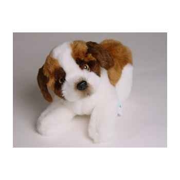 Peluche allongée mascotte saint bernard 20 cm Piutre -4242