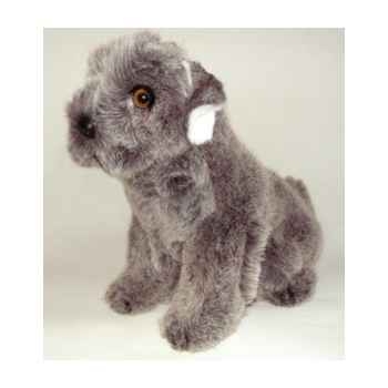 Peluche assise schnauzer 40 cm Piutre -1259