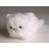 peluche allongee chaton blanc 12 cm piutre 2325