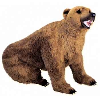 Peluche assise ours grizzly 200 cm Piutre -2100