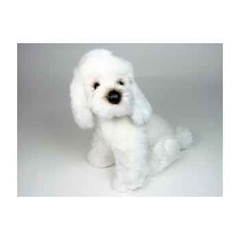 Peluche assise poodle blanc 35 cm Piutre -281