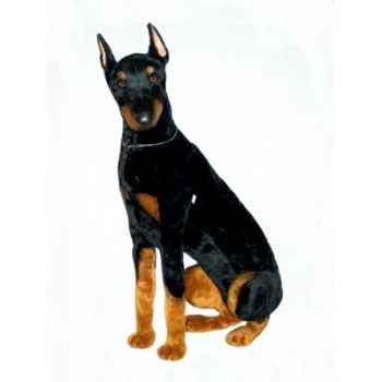 Peluche assise doberman 90 cm Piutre -266