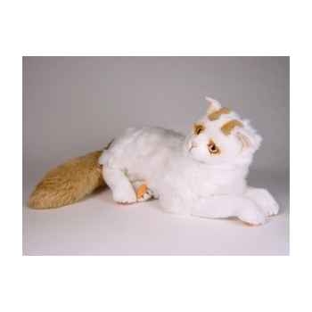 Peluche allongée chat turc de Van 45 cm Piutre -2317