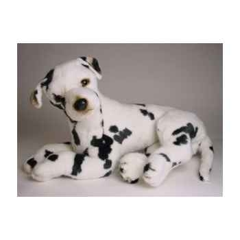 Peluche allongée Grand Danois Harlequin 45 cm Piutre -3265