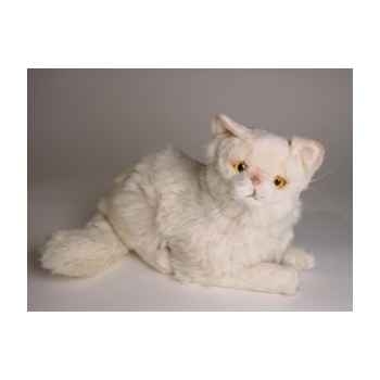 Peluche allongée chat persan chinchilla beige 30 cm Piutre -2308