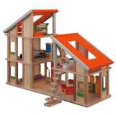 maison chalet meublee en bois plan toys 7141
