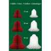 Boite cloches 21-28-36cm rouge et blanch Peha -PH212836