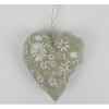 Coeur en dentelle à susp 12cm blanc/gris Peha -TR-34351