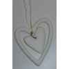 Fig a sup coeur 8cm blanc/argent Peha -TR-27435