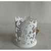 Porte bougie etoile 11,5x9,5x12cm blanc Peha -TR-30095