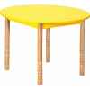 Table ronde en couleurs 100 cm jaune Novum -4478994