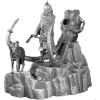 Figurines étains Chef de guerre vicking avec Tumulus et un crâne de mammouth -VEV