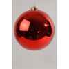 Boule plastique uni brillant rouge noël 140 mm Kaemingk -22262