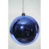Boule plastique uni brillant bleu de cobalt 140 mm Kaemingk -22323
