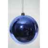 Boule plastique uni brillant 200 mm bleu cobalt Kaemingk -22478