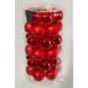 Mini-boules en verre brill-mat 40 mm rouge noël Kaemingk -10410