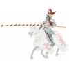 Collection les dragons chevalier cimier dragon, rouge et blanc (cavalier) figurine sans chevalet Figurine Plastoy 62013