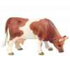 Figurine bullyland vache marron et blanche -b62444