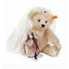 Peluche steiff ours teddy mariée, blanc -001963