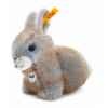 Peluche steiff lapin hoppel, gris chiné -080074