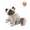 Peluche steiff chat birman cattie, crème/brun foncé -099458