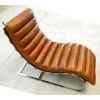 Chaise en cuir bilabo couleur cognac h 860 x 600 x 1200 arteinmotion POL-BIL0053