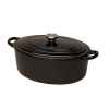 Le creuset cocotte en fonte ovale tradition 25 cm - coloris noir -318625