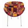 Fauteuil molly fixe base bois patch kilim szalay -Szalay14