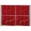 Sets de table tissu table rouges Mots divins -5155